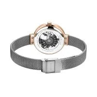 Ladies Solar Powered Watch with Milanese Band in Grey/Rose Gold