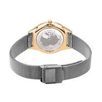 Ladies Ultra Slim Watch with Milanese Band in Silver/Gold