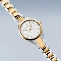 Ladies Ultra Slim Two-Tone Stainless Steel Watch