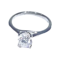 14k White Gold Open Petal Solitaire Semi-Mount Engagement Ring