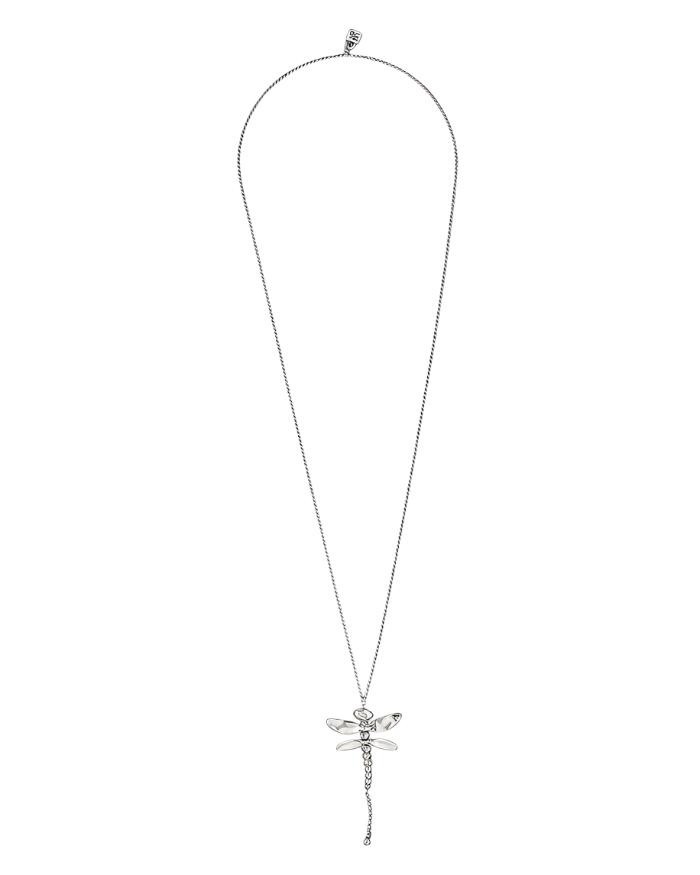 Retired Long Dragonfly Necklace in Silver