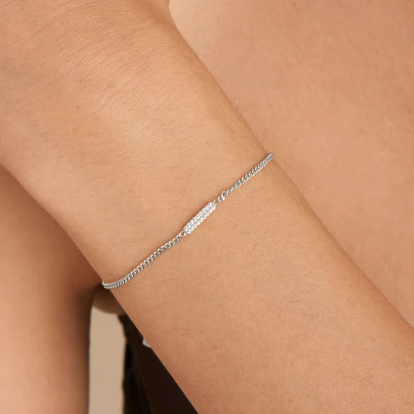 Glam Bar Bracelet in Silver