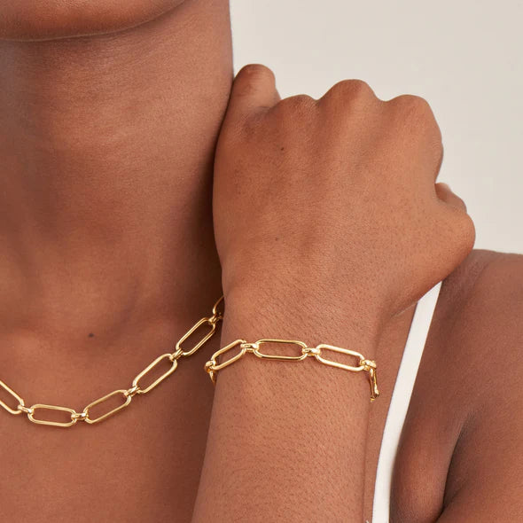Cable Connect Chunky Chain Bracelet in Gold