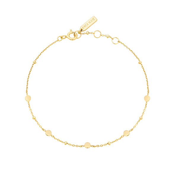 Disc Station Bracelet in Gold