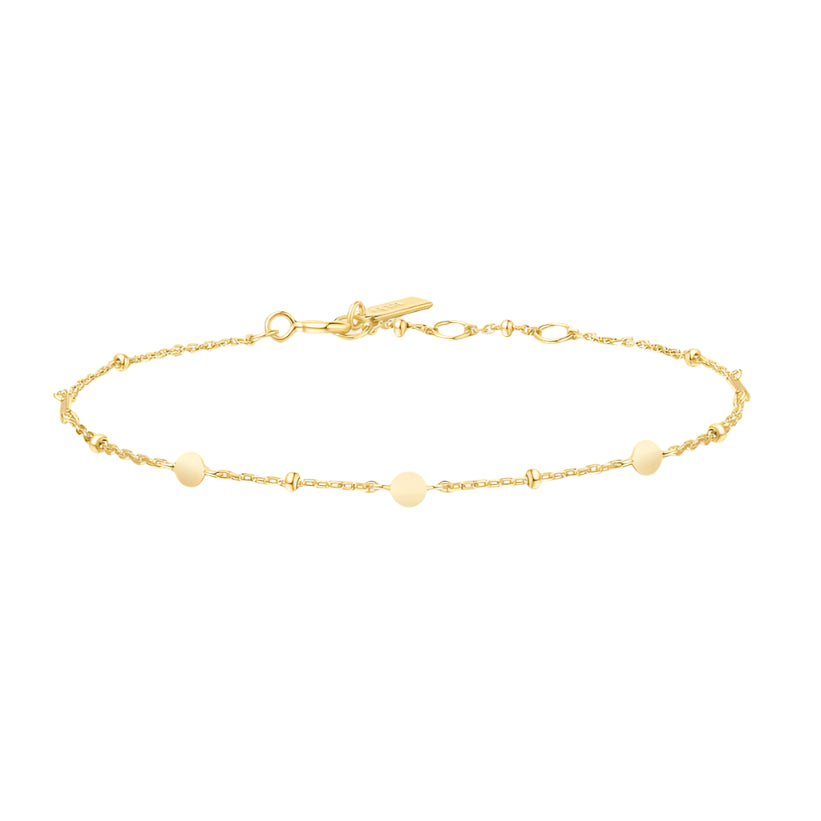 Disc Station Bracelet in Gold