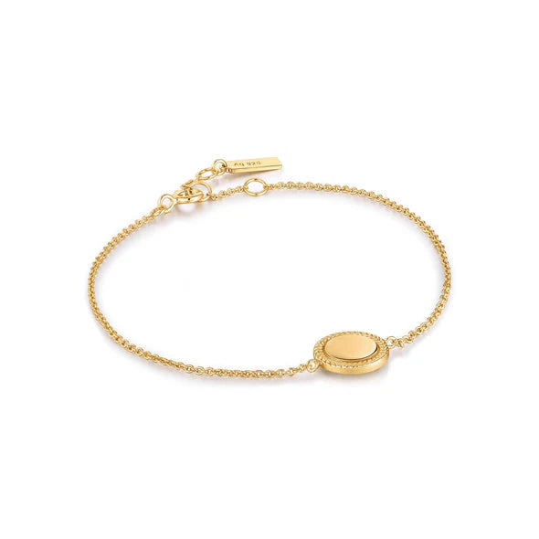 Rope Disc Bracelet in Gold