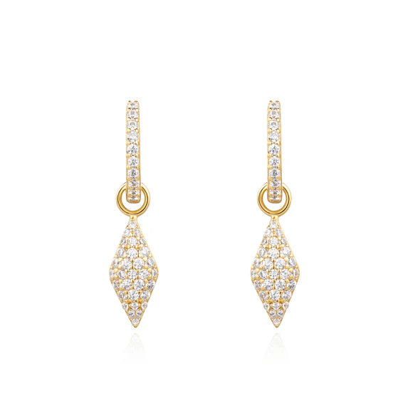Gold Pavé Sparkle Huggies