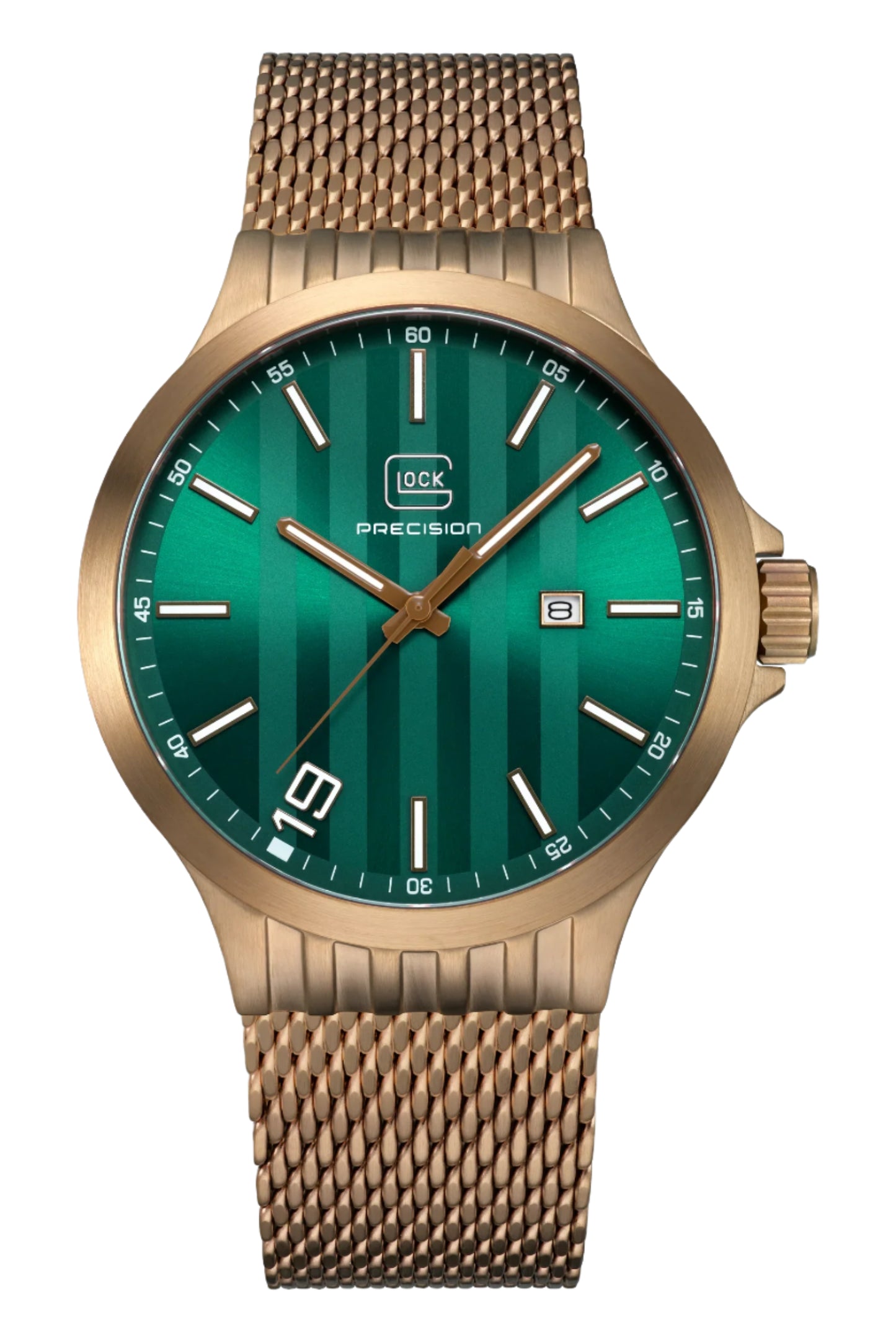 Men's Watch in Coyote Steel/ Mesh Green Dial/ Stainless Steel Band