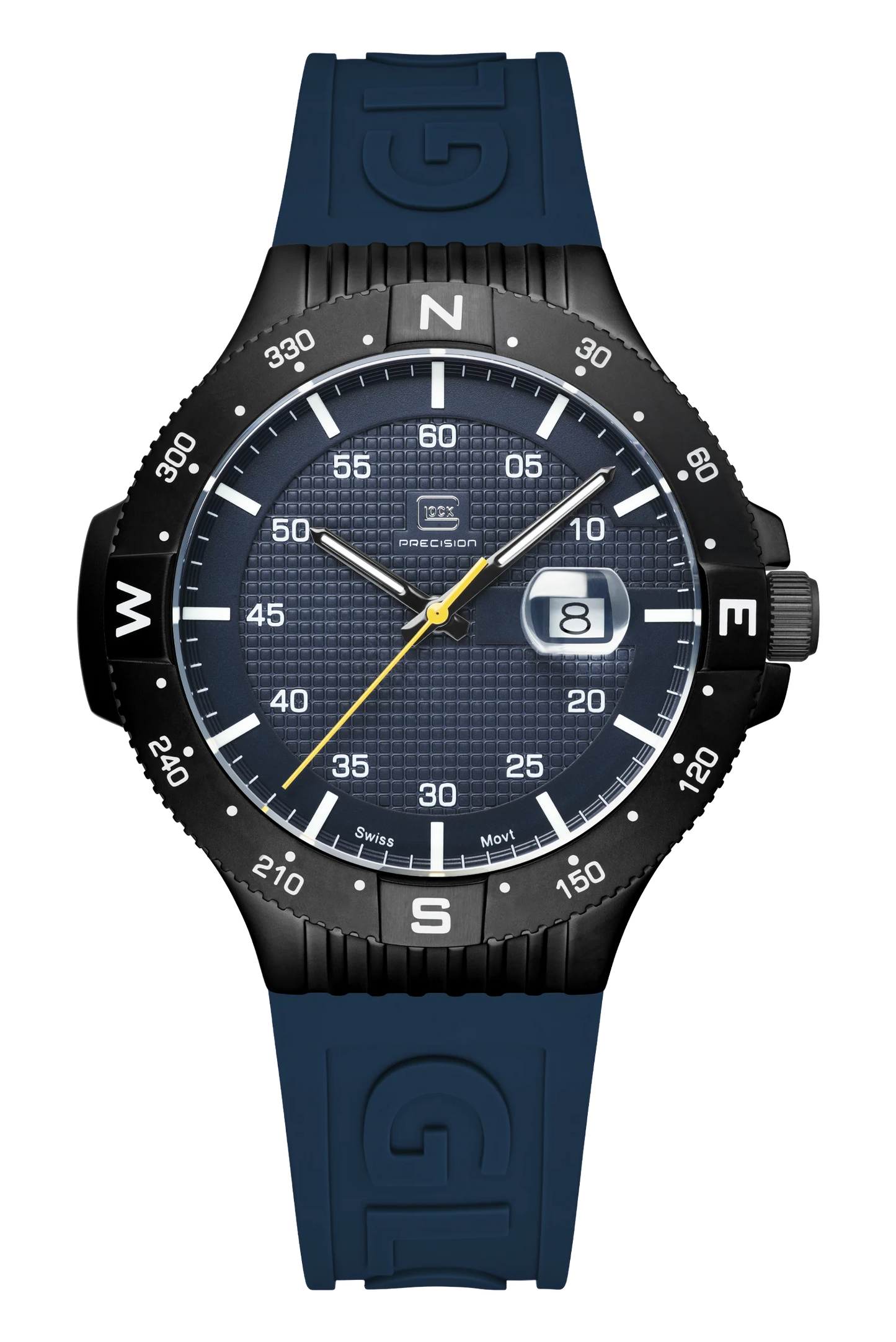 Men's Watch with Navy Dial and Silicone Band