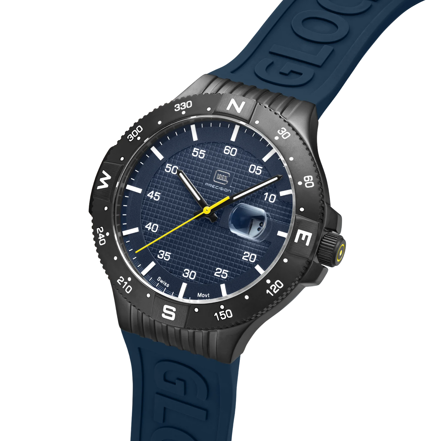 Men's Watch with Navy Dial and Silicone Band