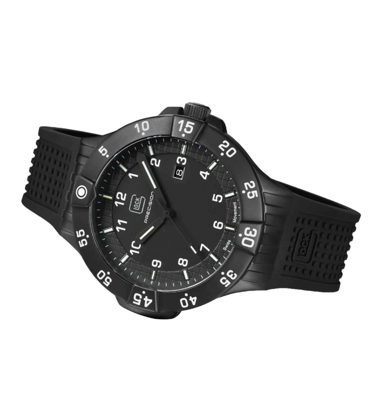 Men's Watch in Gunmetal/ Black with Silicone Band