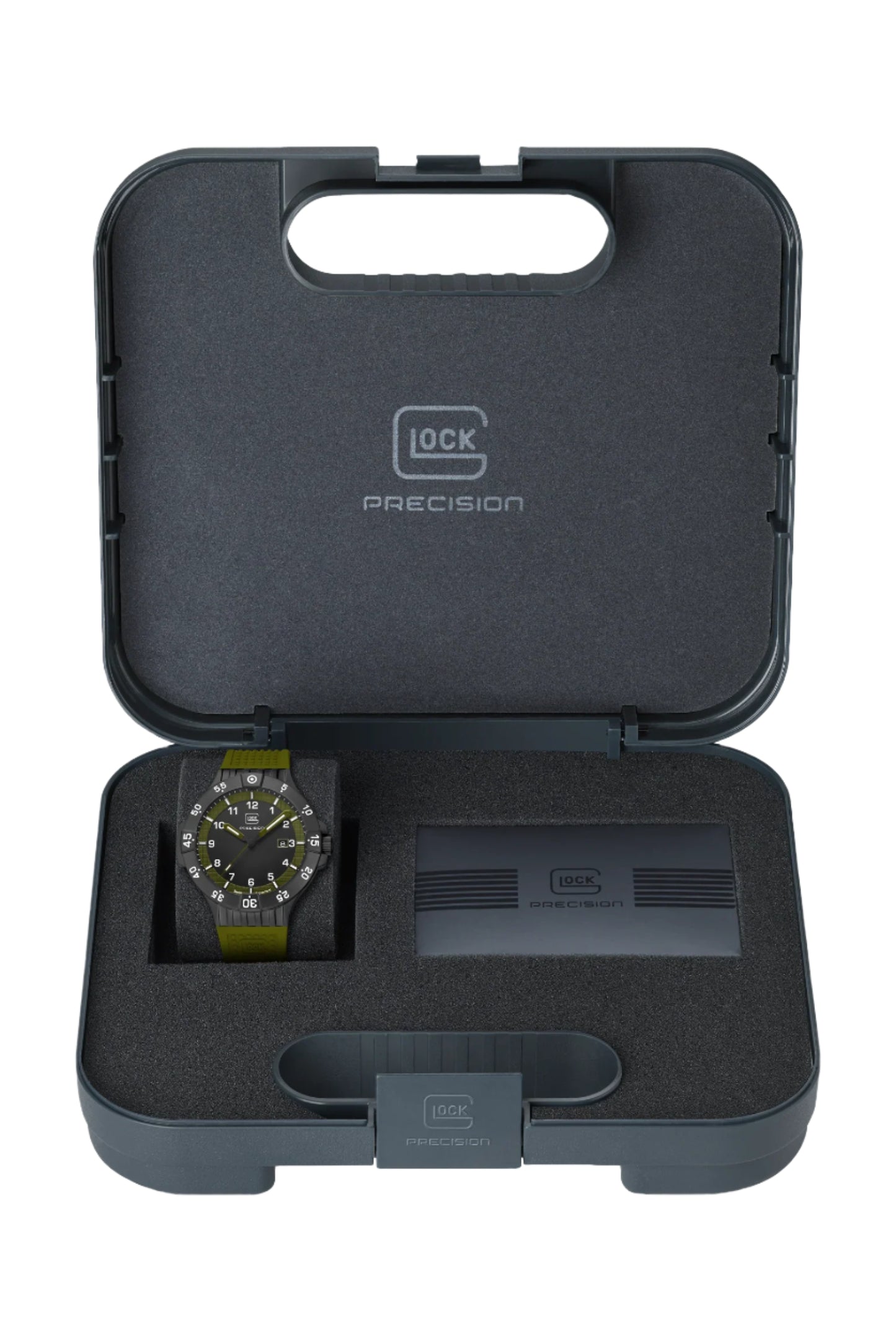GLOCK WATCH In Army Green/ Black with Silicone Band
