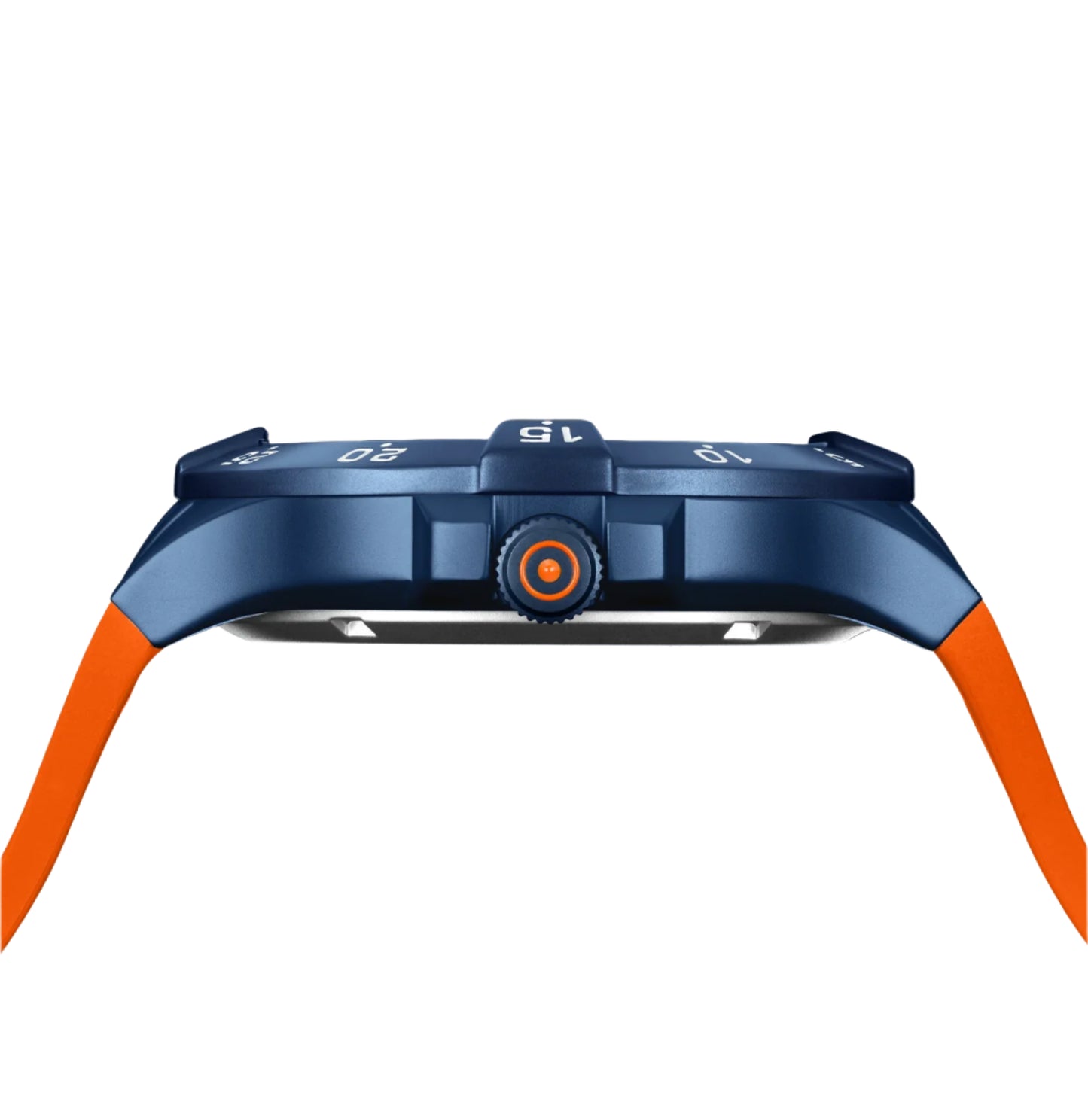 Men's Limited Edition Watch in Dark Blue/ Orange with Silicone Band
