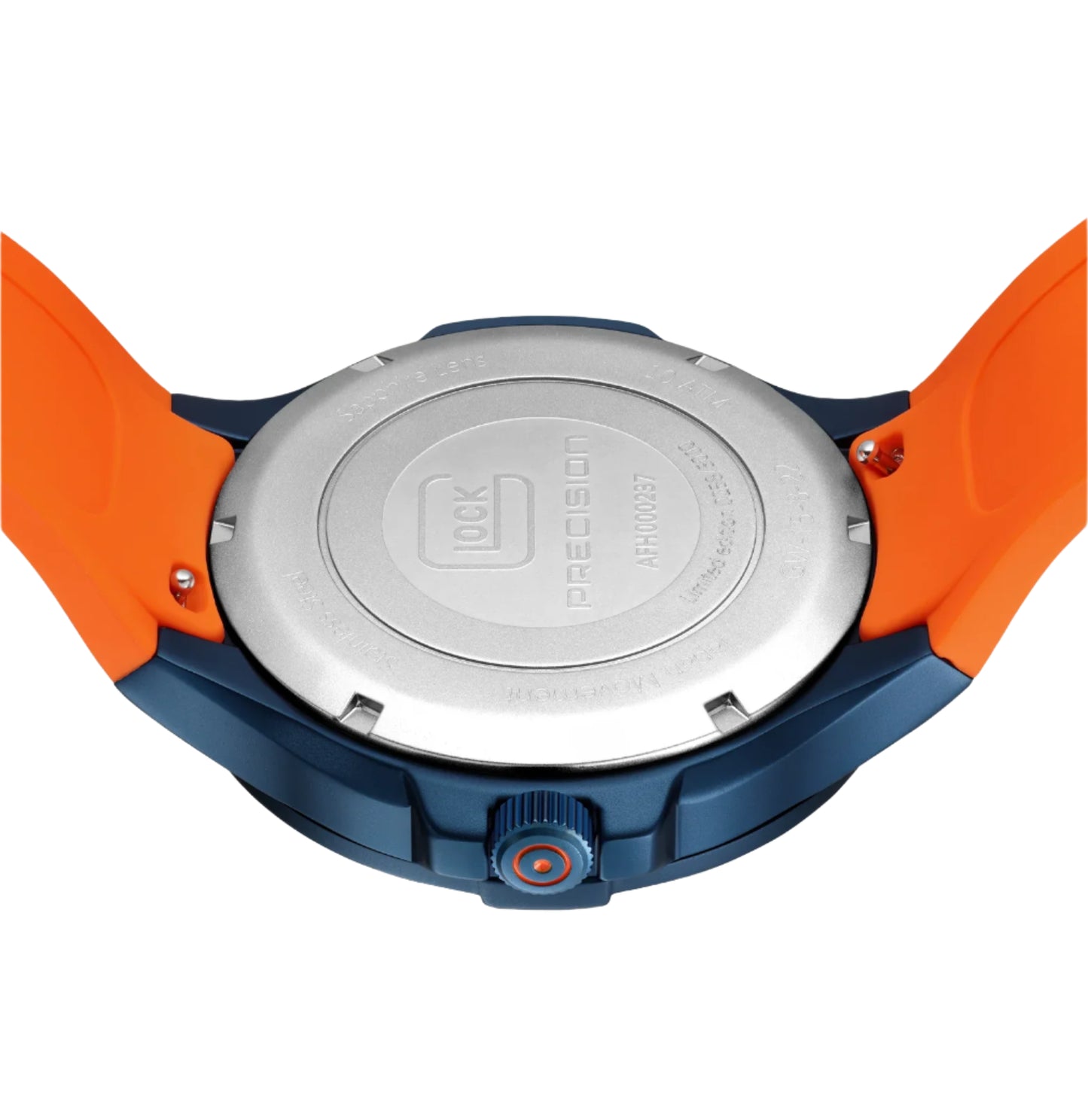 Men's Limited Edition Watch in Dark Blue/ Orange with Silicone Band