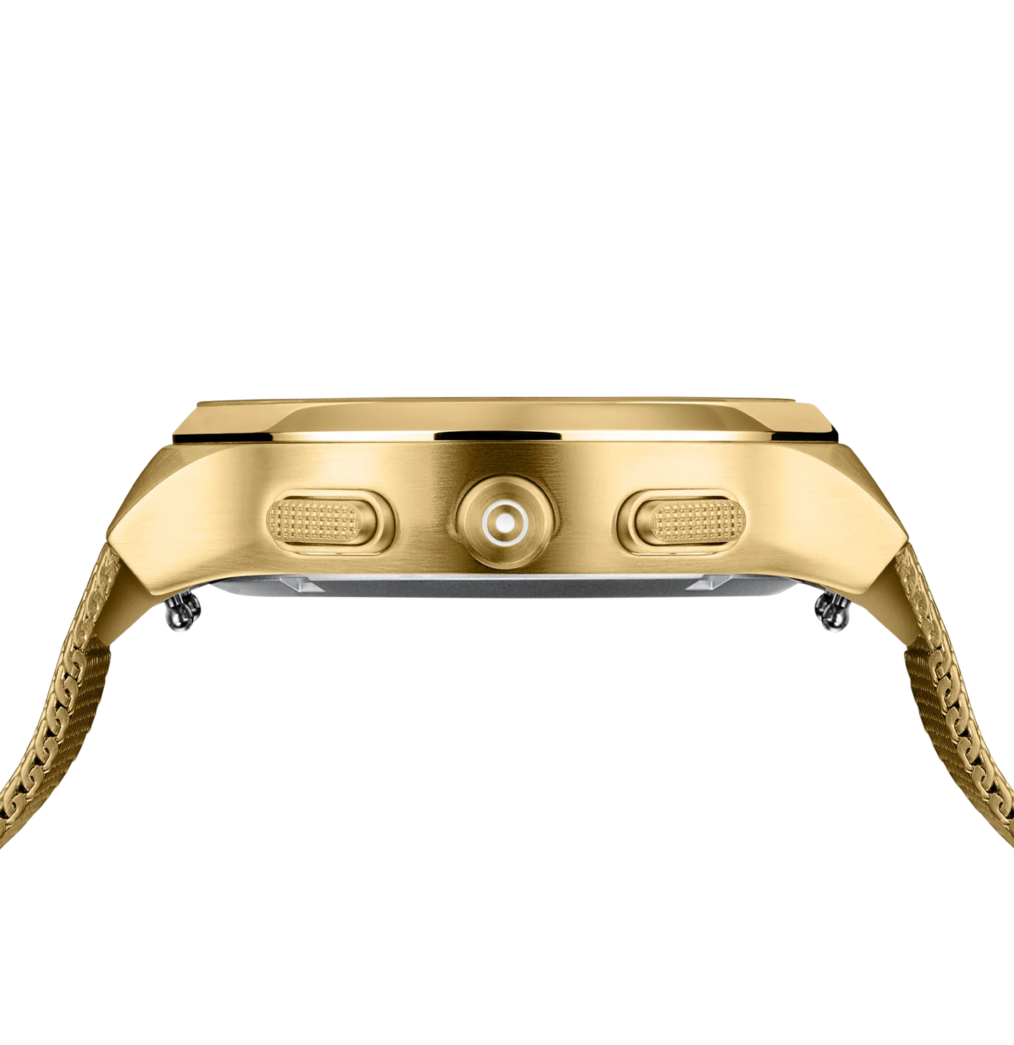 Ladies Watch in Gold with White Dial & Mesh Band