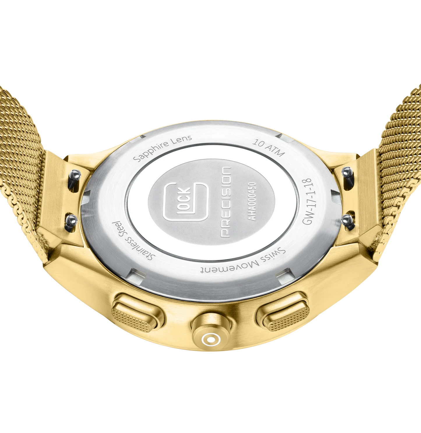 Ladies Watch in Gold with White Dial & Mesh Band