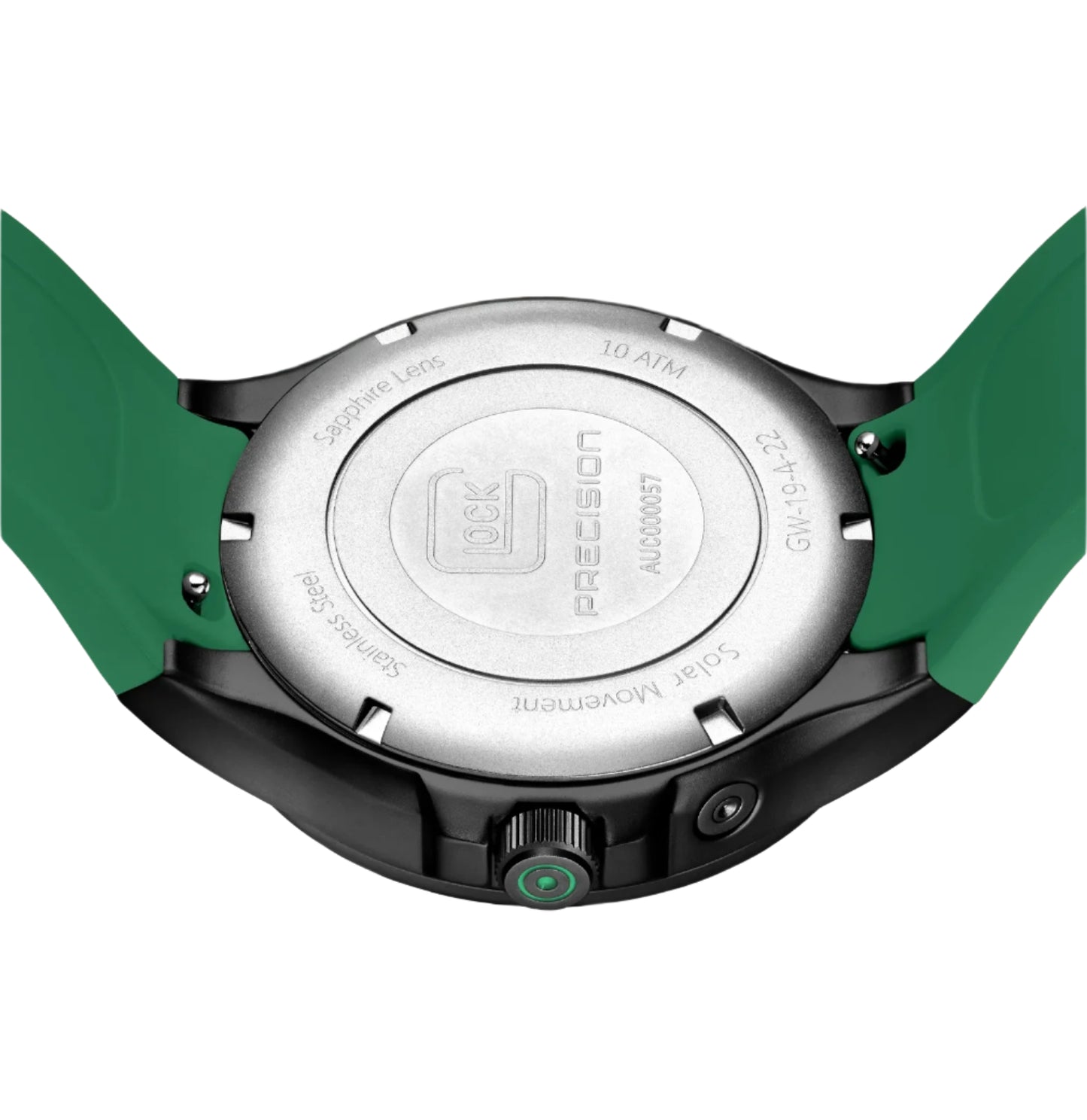 Men's Watch in Gunmetal/ Green with Stainless Steel Band