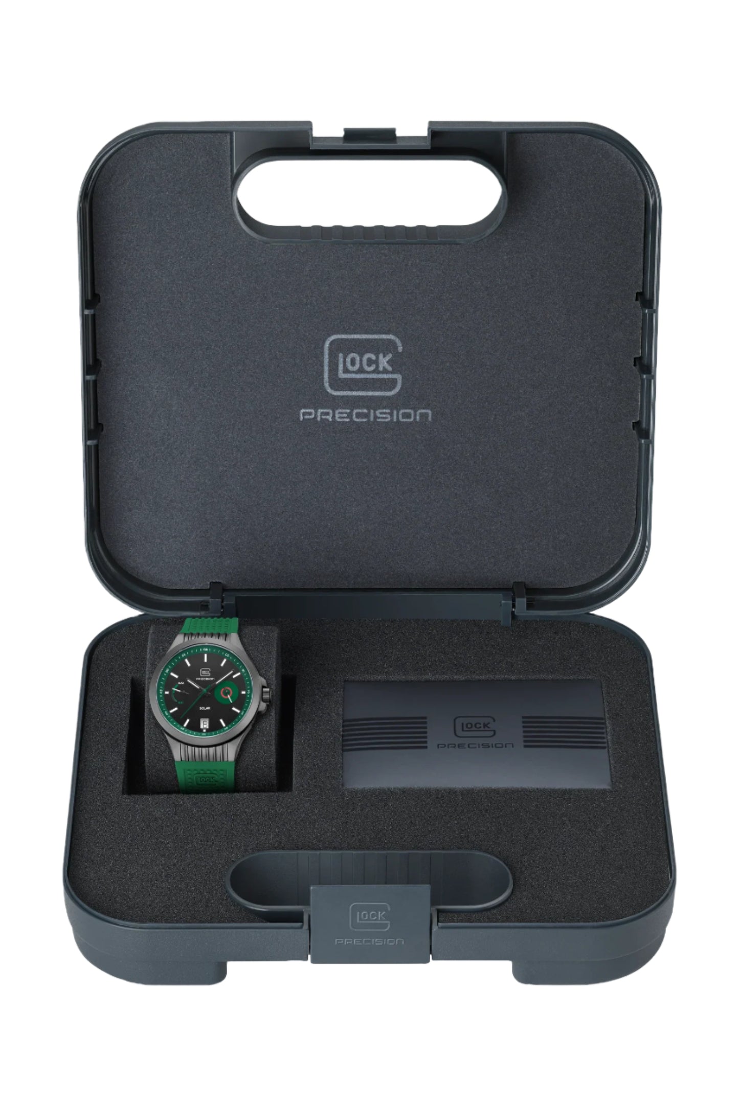 Men's Watch in Gunmetal/ Green with Stainless Steel Band