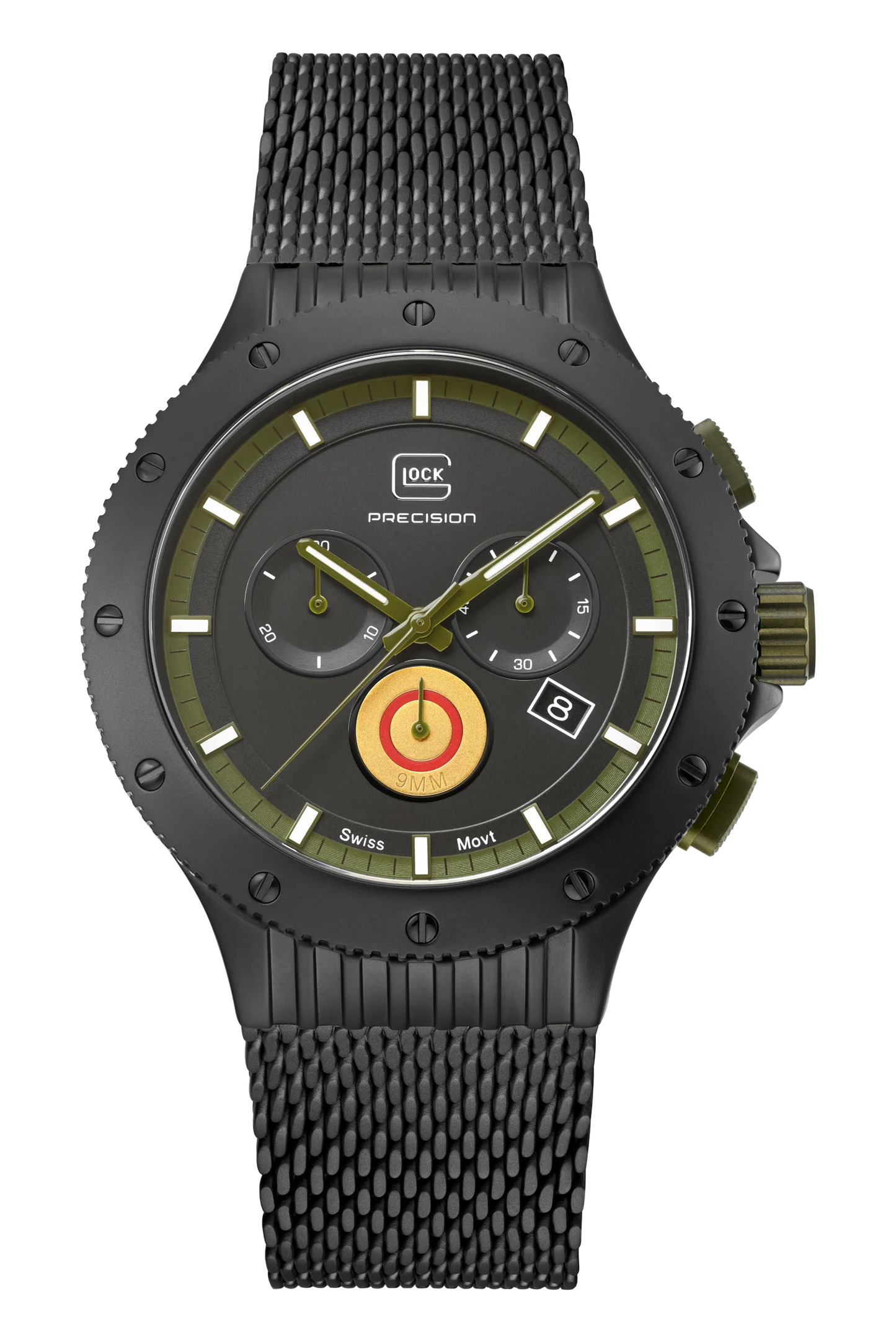 Men's Limited-Edition Watch in Black/ Army Green with 2 Straps