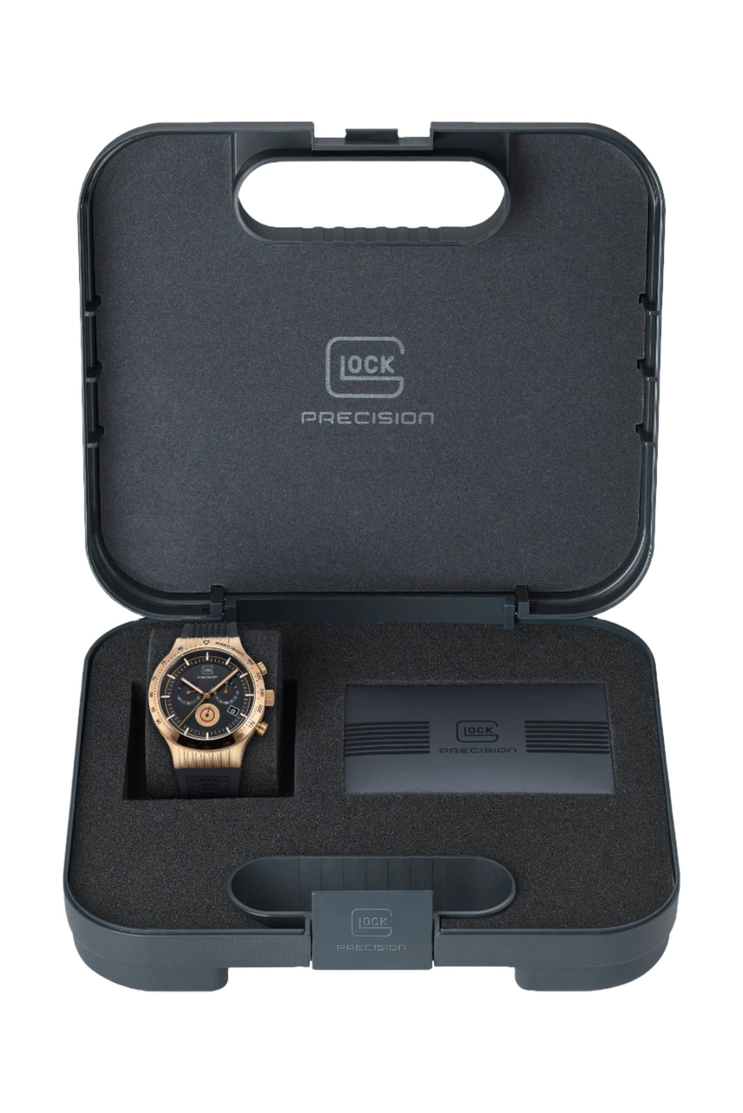 Men's Watch in Khaki Steel/Black With Silicone Strap