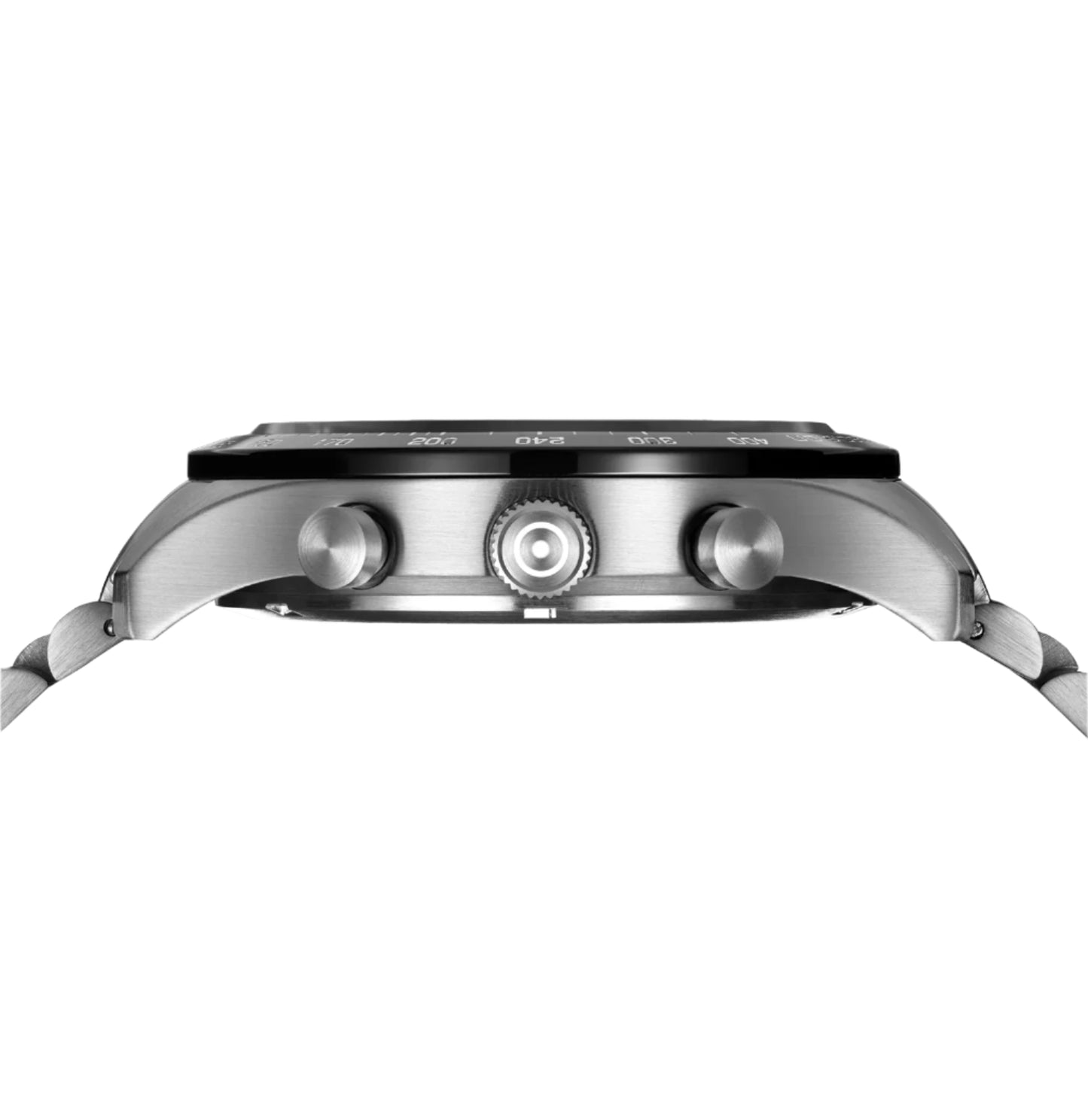 Men's Watch in Stainless Steel/ Black Dial with Stainless Steel Band
