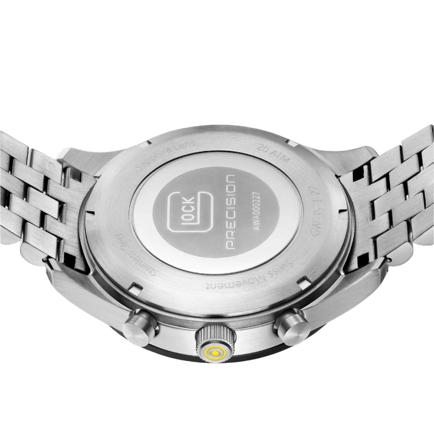 Men's Watch in Stainless Steel/ Black Dial with Stainless Steel Band
