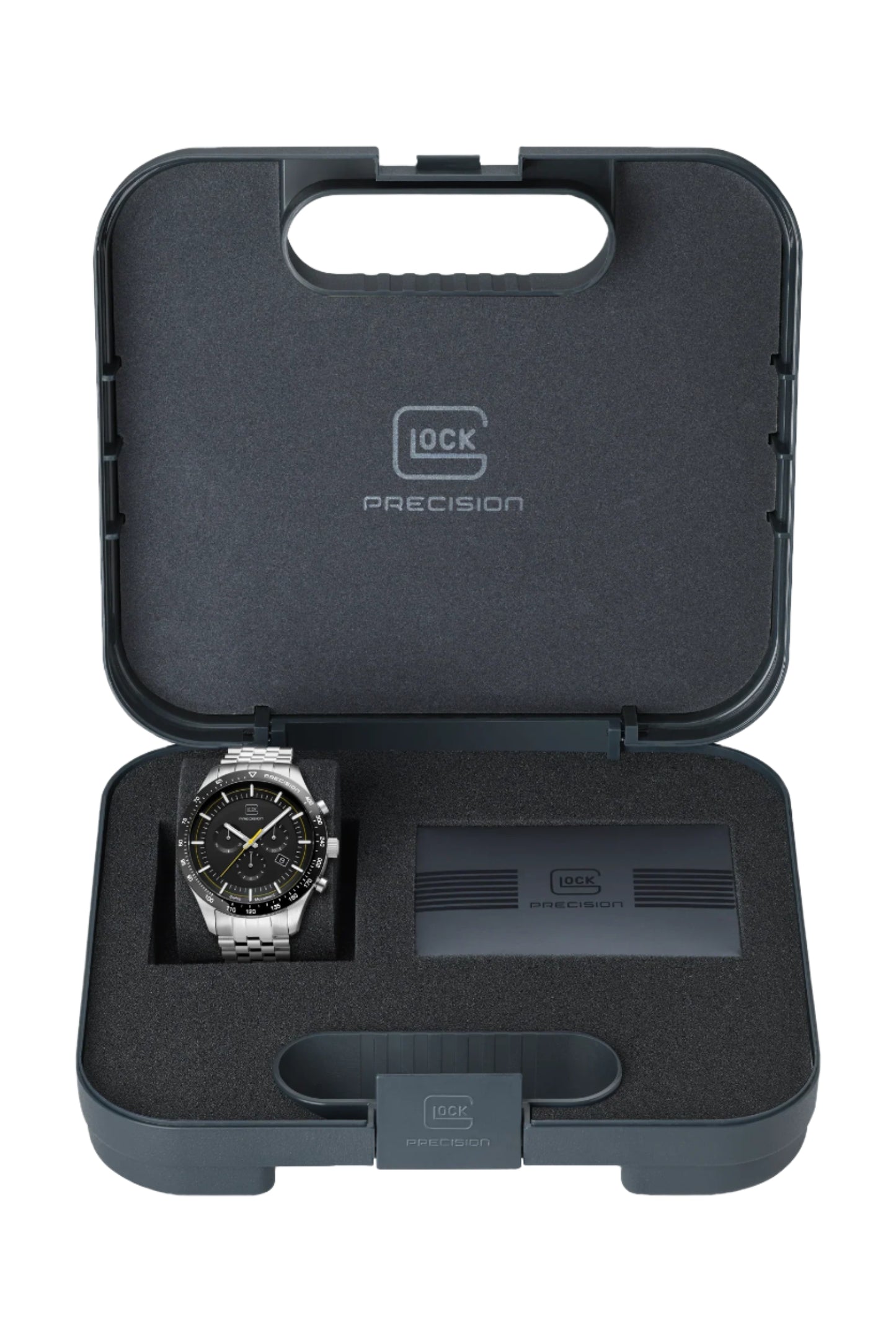 Men's Watch in Stainless Steel/ Black Dial with Stainless Steel Band