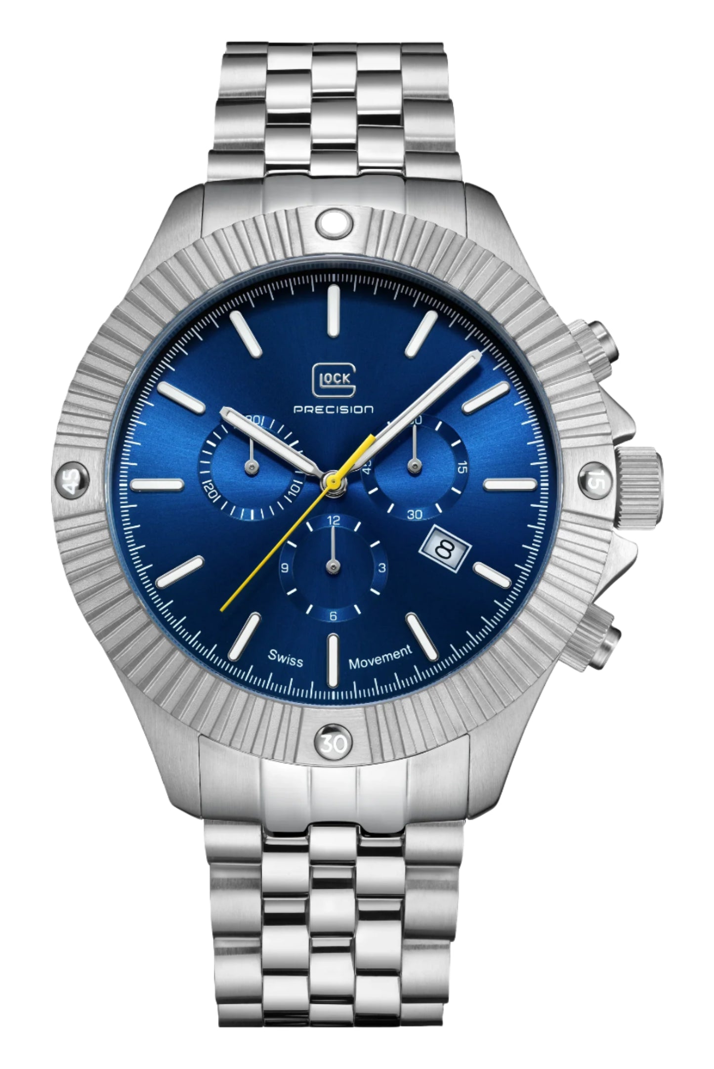 Men's Watch in Stainless Steel/ Blue Dial with Stainless Steel Band
