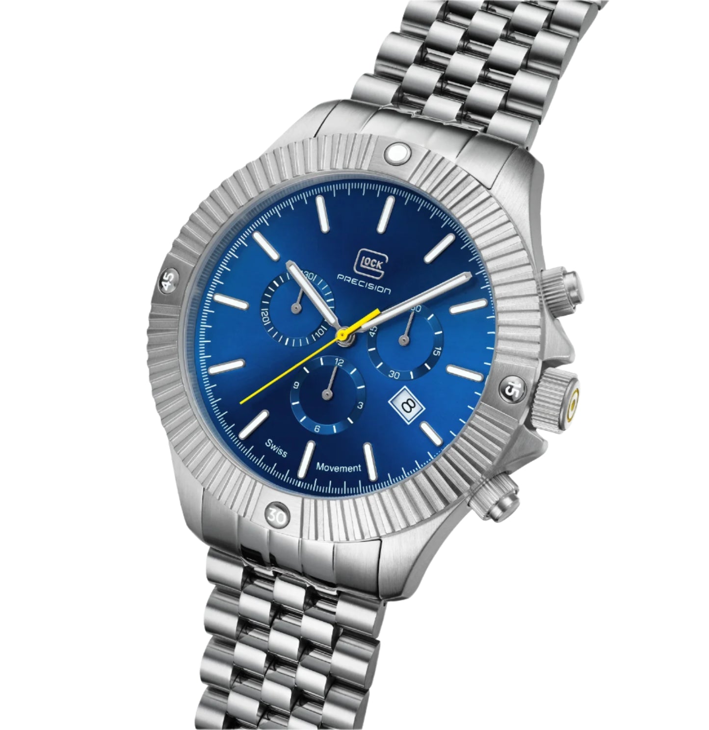 Men's Watch in Stainless Steel/ Blue Dial with Stainless Steel Band