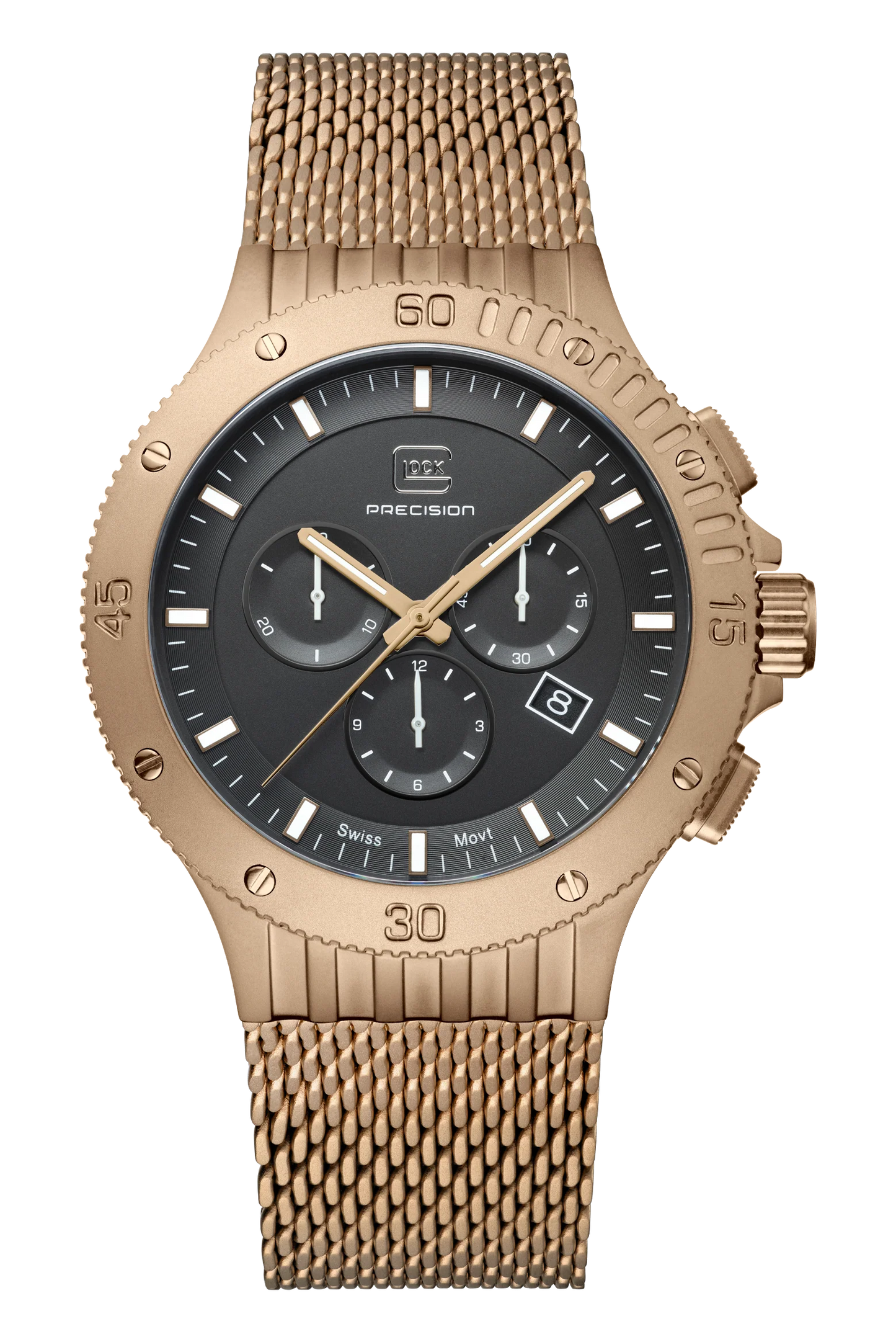 Men's Watch in Coyote with Black Dial & Mesh Band