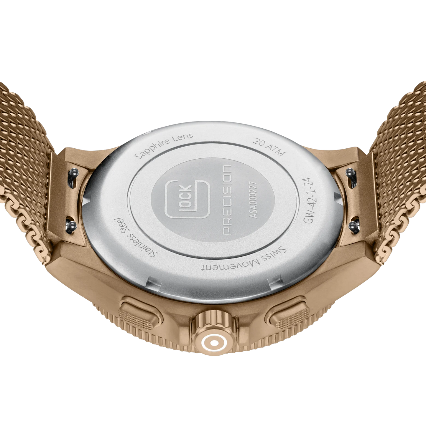 Men's Watch in Coyote with Black Dial & Mesh Band