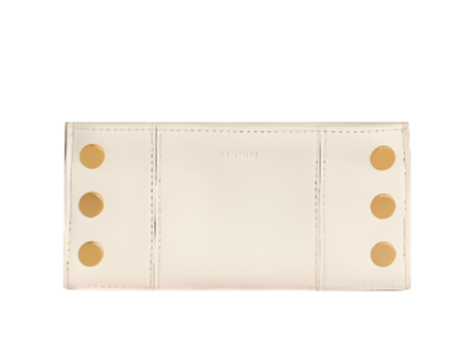 110 NORTH Bifold Wallet in Calla Lily White/ Gold