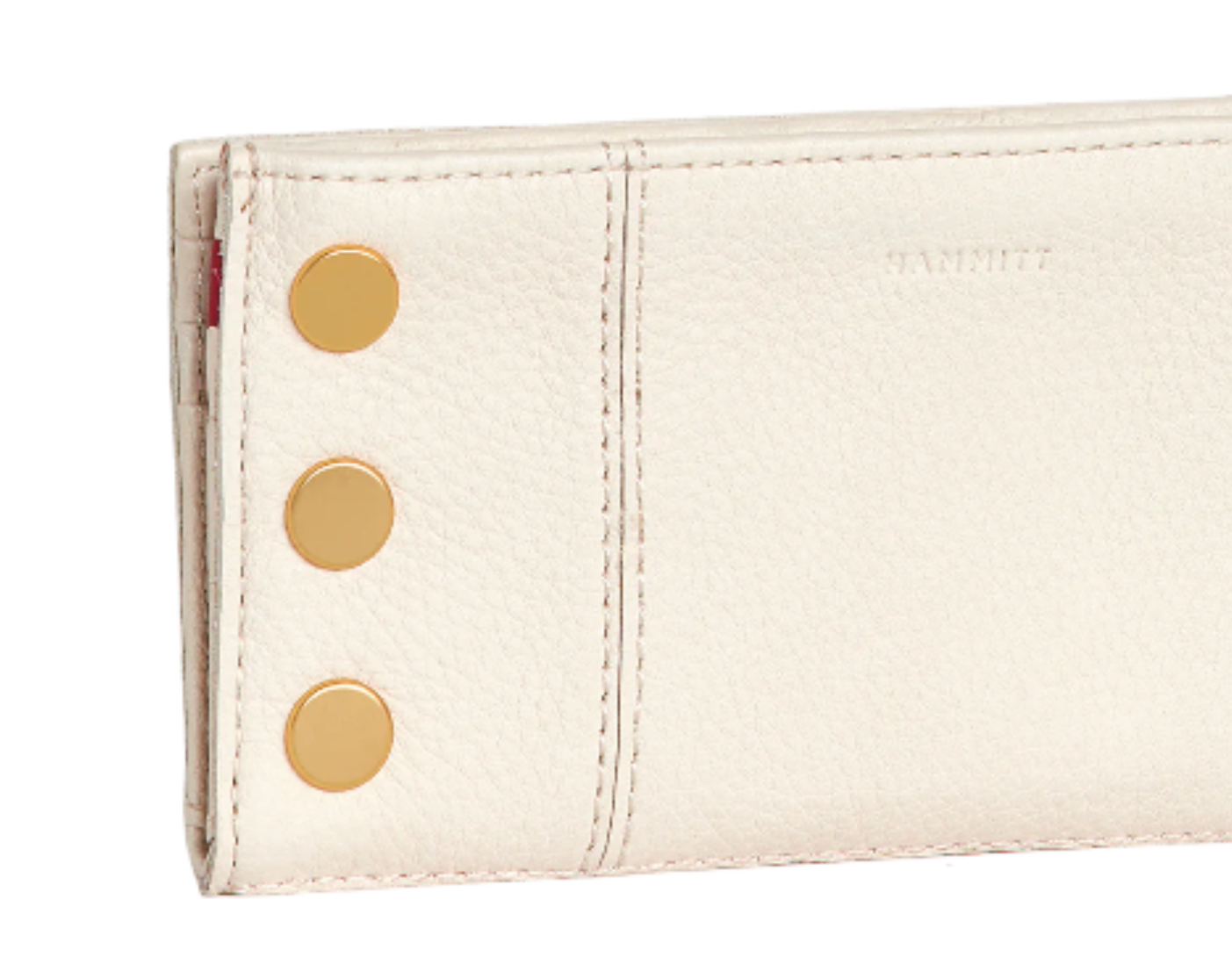 110 NORTH Bifold Wallet in Calla Lily White/ Gold