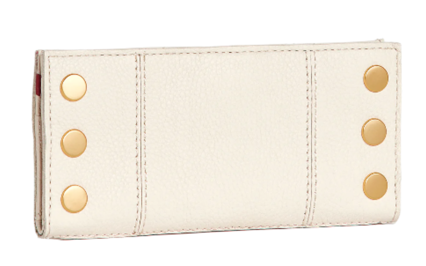 110 NORTH Bifold Wallet in Calla Lily White/ Gold