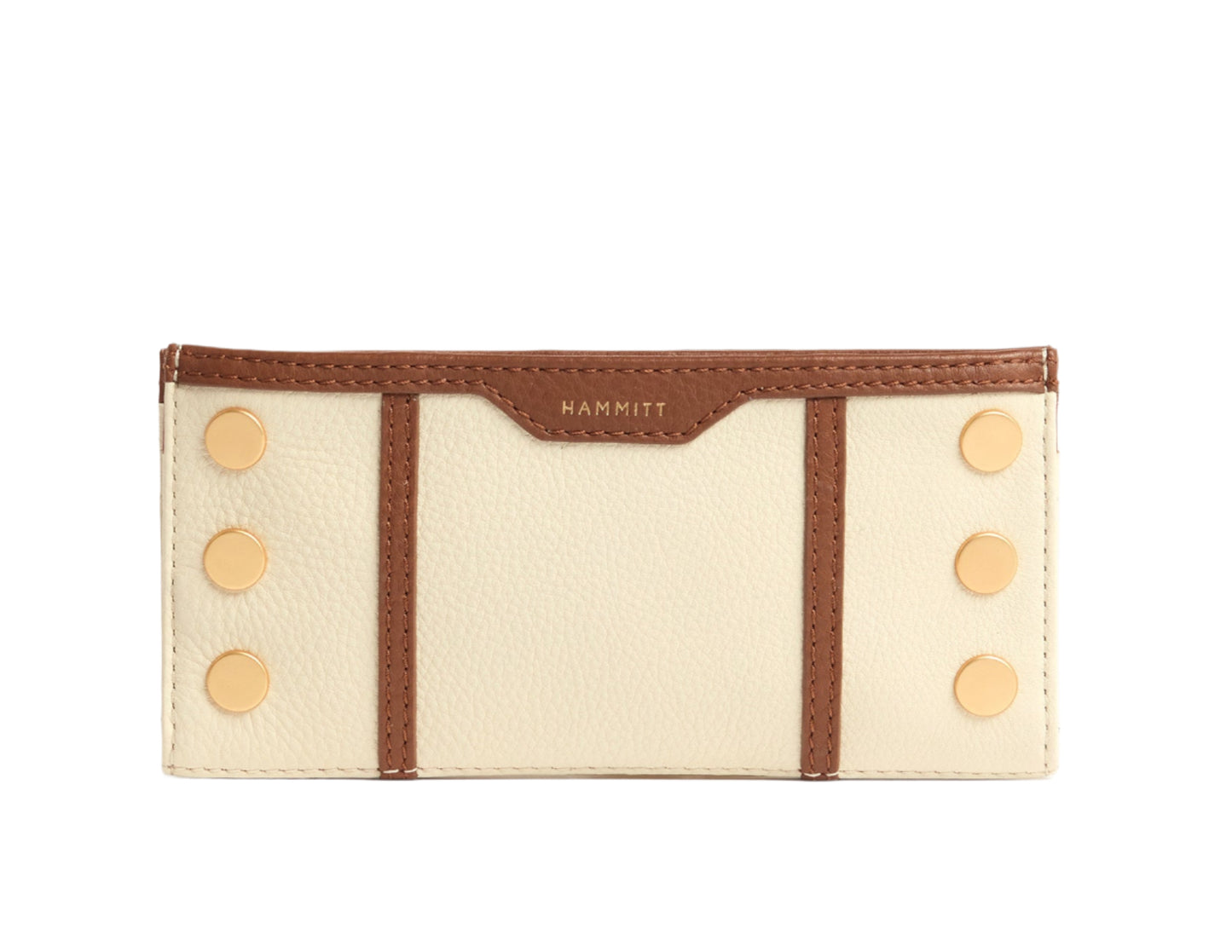 110 North Wallet in Courtyard Cream/ Brushed Gold