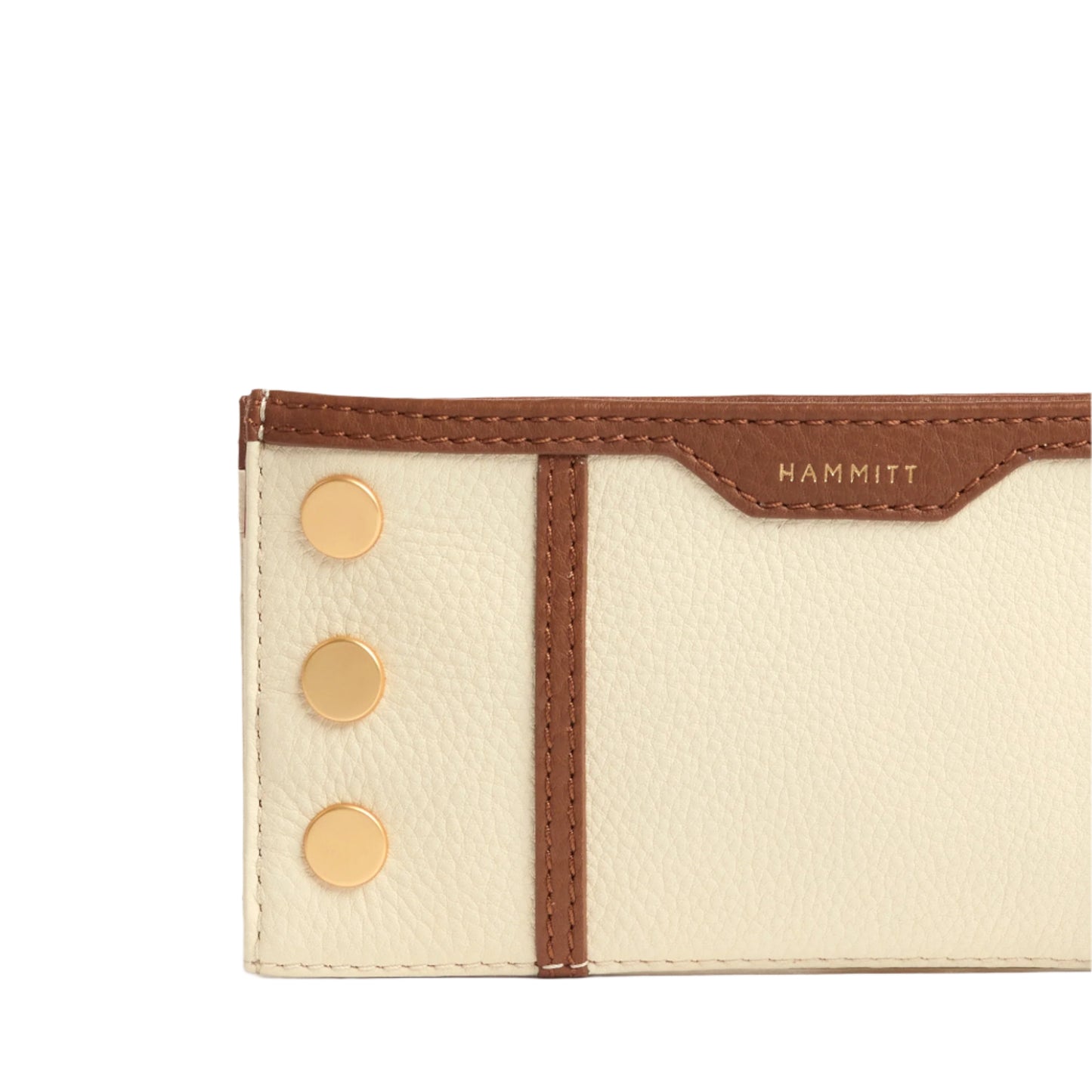 110 North Wallet in Courtyard Cream/ Brushed Gold