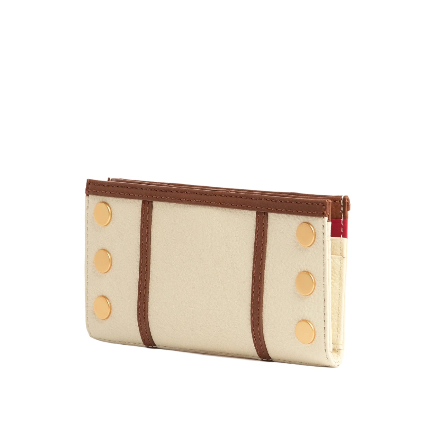 110 North Wallet in Courtyard Cream/ Brushed Gold