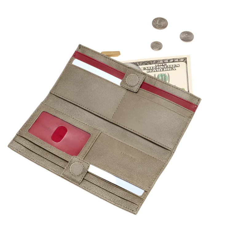 110 NORTH Bifold Wallet in Pewter/Gold