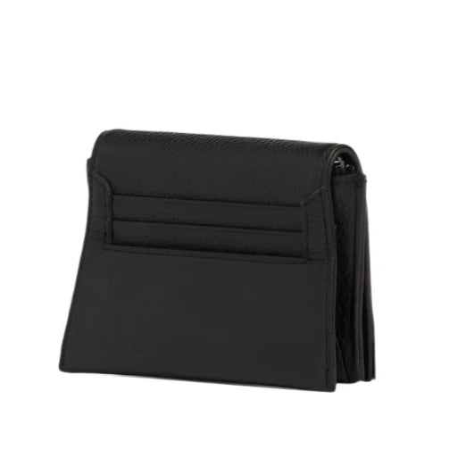 ALLEN WALLET in Black/Gold with Red Zip