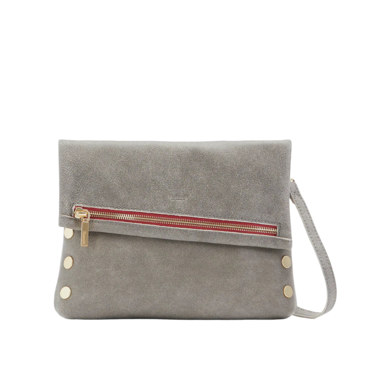 VIP MED Handbag in Pewter/Gold with Red Zip