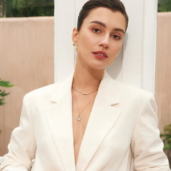 Zoom Gold Pavé Arrow Hoop Earrings