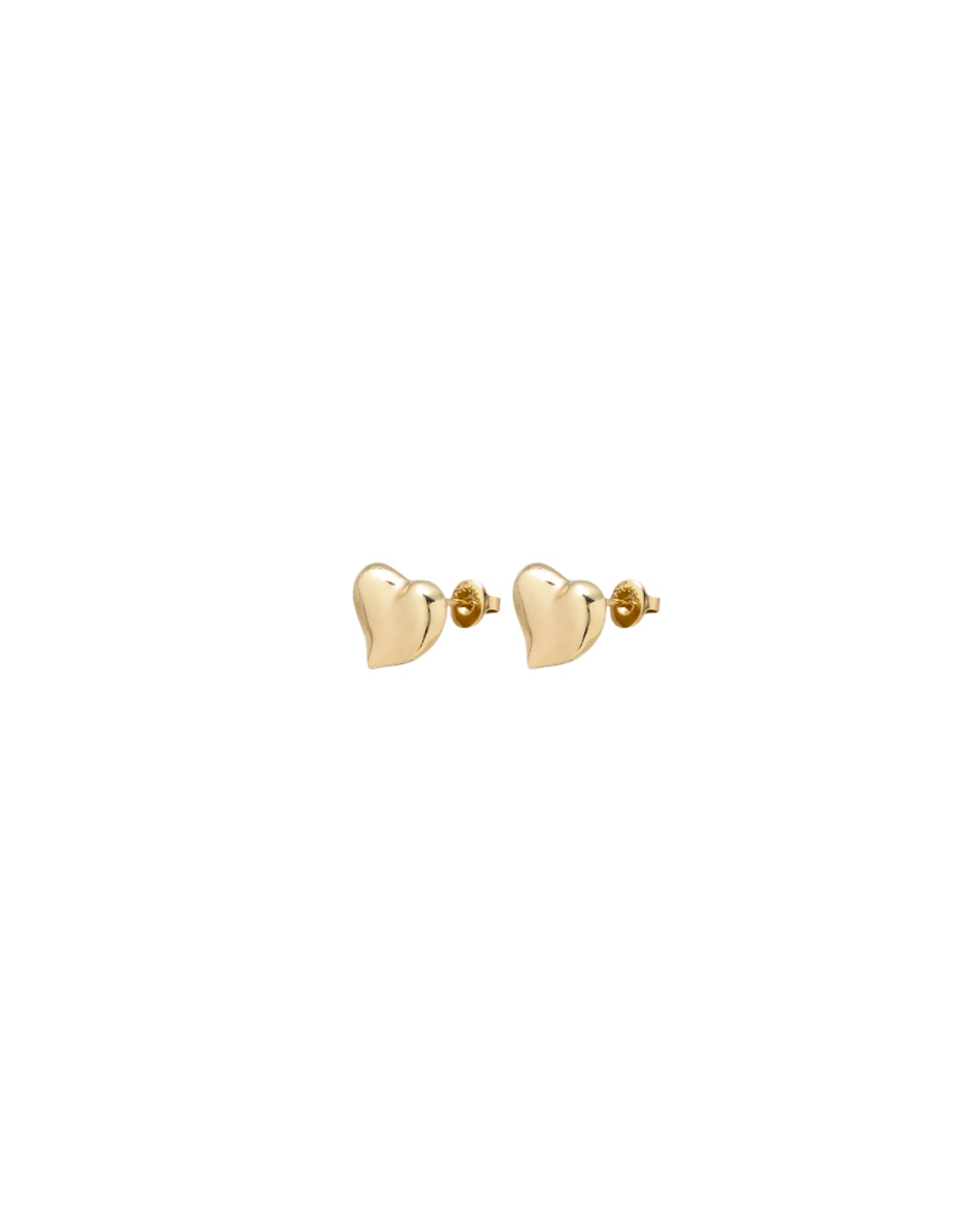 HEART Stud Earrings in Gold