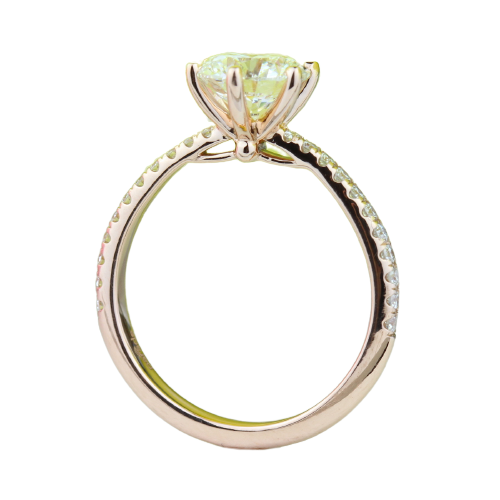 14k Yellow or White Gold 6-Prong Solitaire Semi-Mount Engagement Ring
