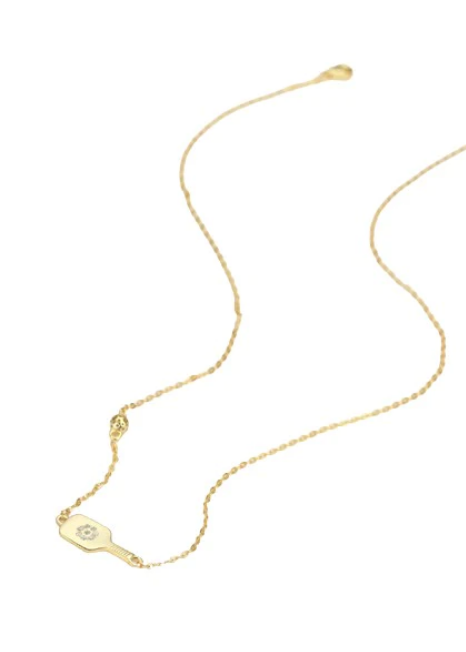 Pickleball The Dainty Dinker Flower Mini Gold Necklace