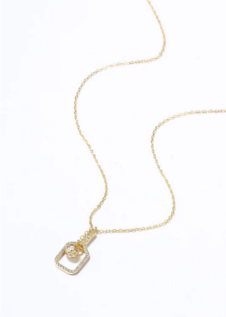 Pickleball The Mini Volley Plus Gold Necklace