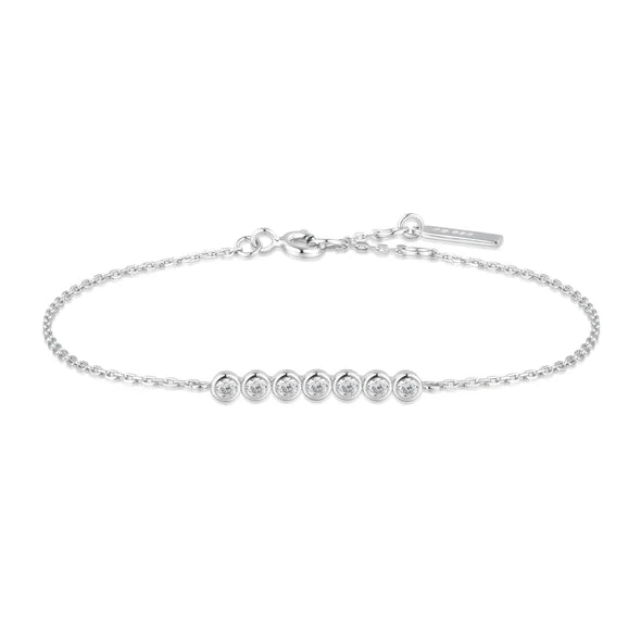 Bezel Set Bracelet in Silver