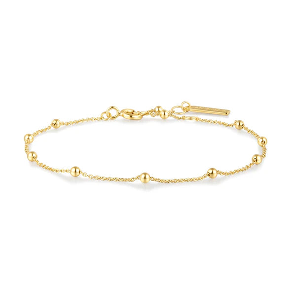 Beaded Chain Bracelet in Gold