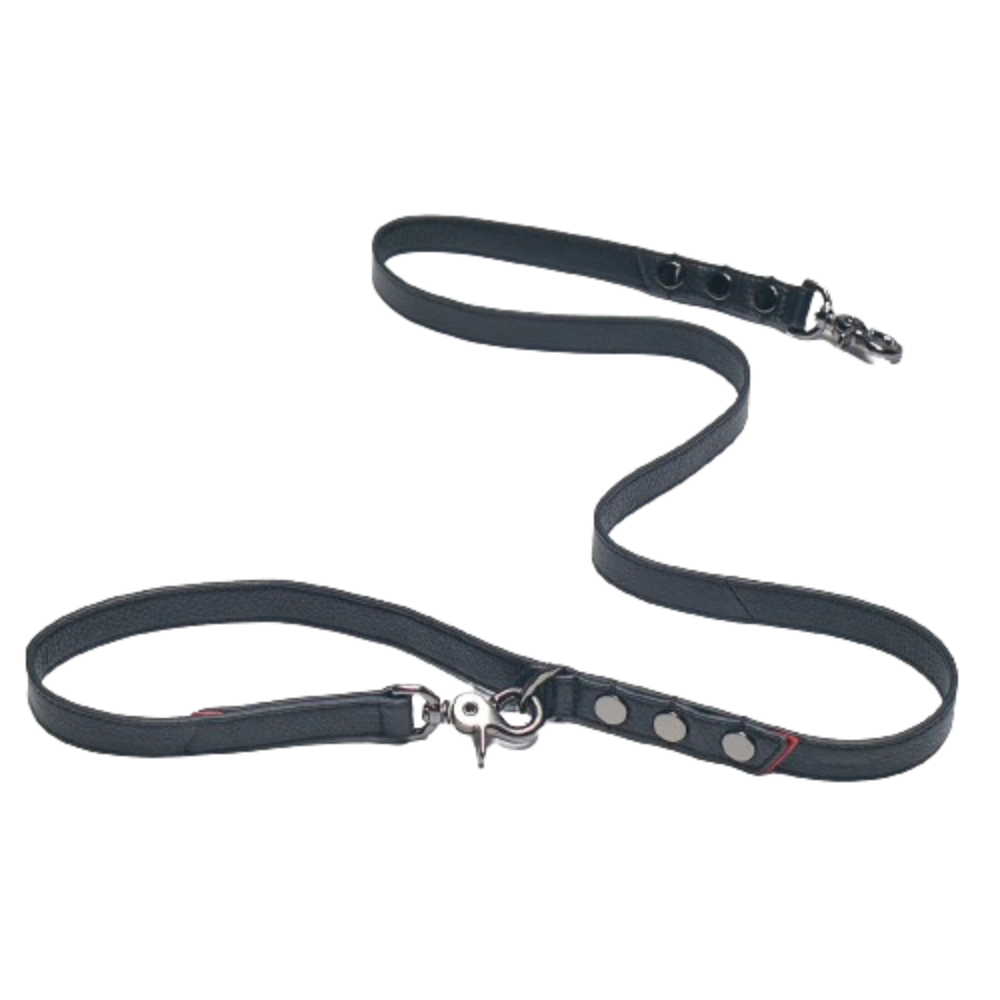 BUTCHIE Dog Leash in Black/ Gunmetal