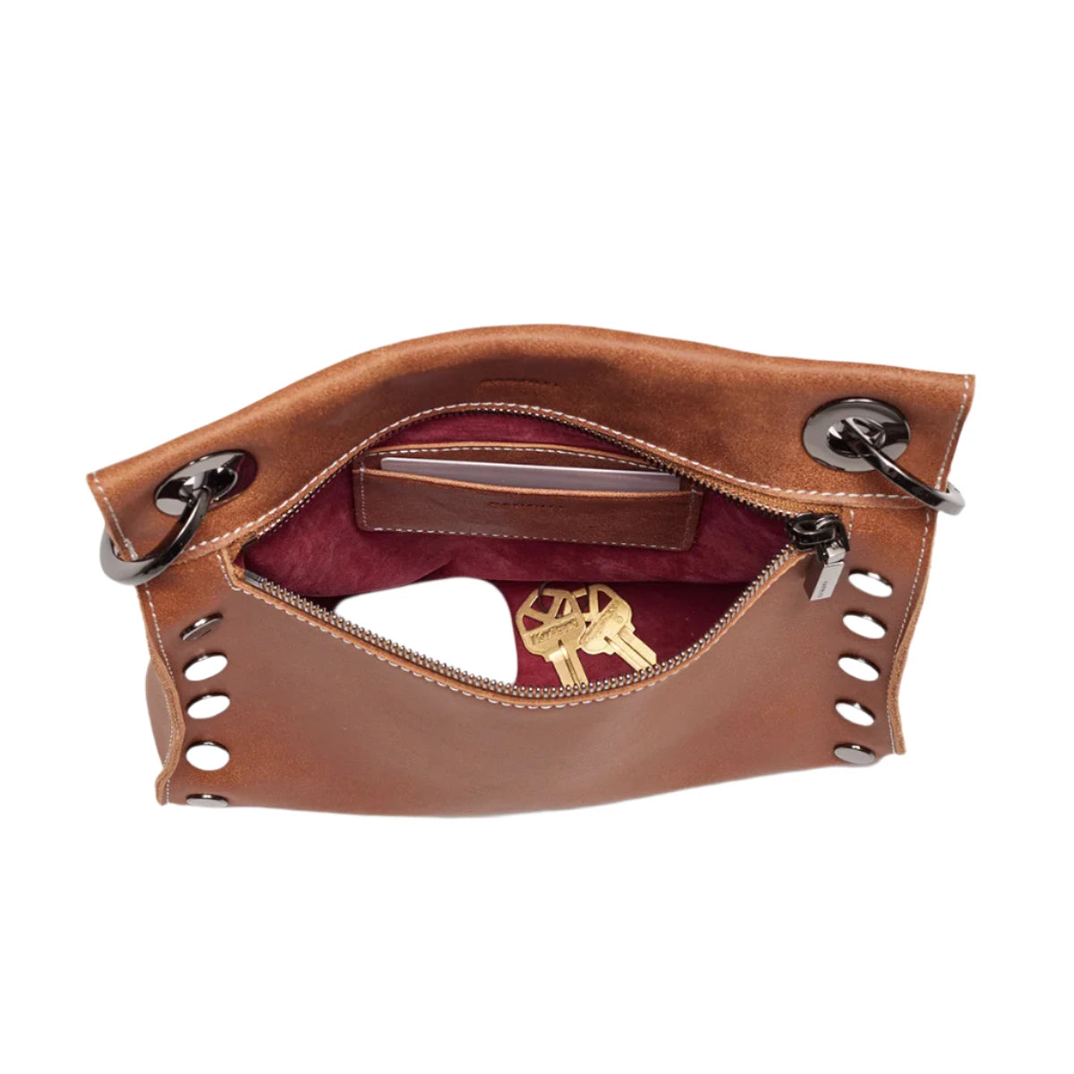 Retired TONY MED Handbag in Hermosa Saddle/Gunmetal