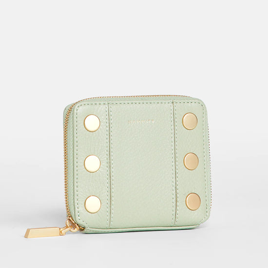 5 NORTH Compact Wallet in Cypress Sage/ Gold